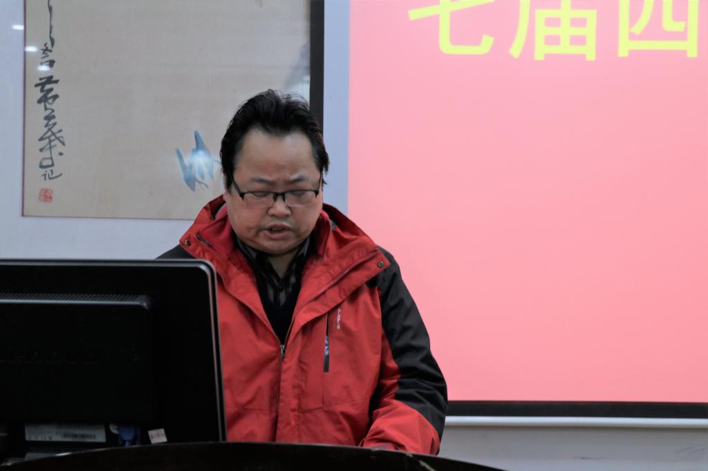 图为 王焕林致开幕词(王捷 摄)