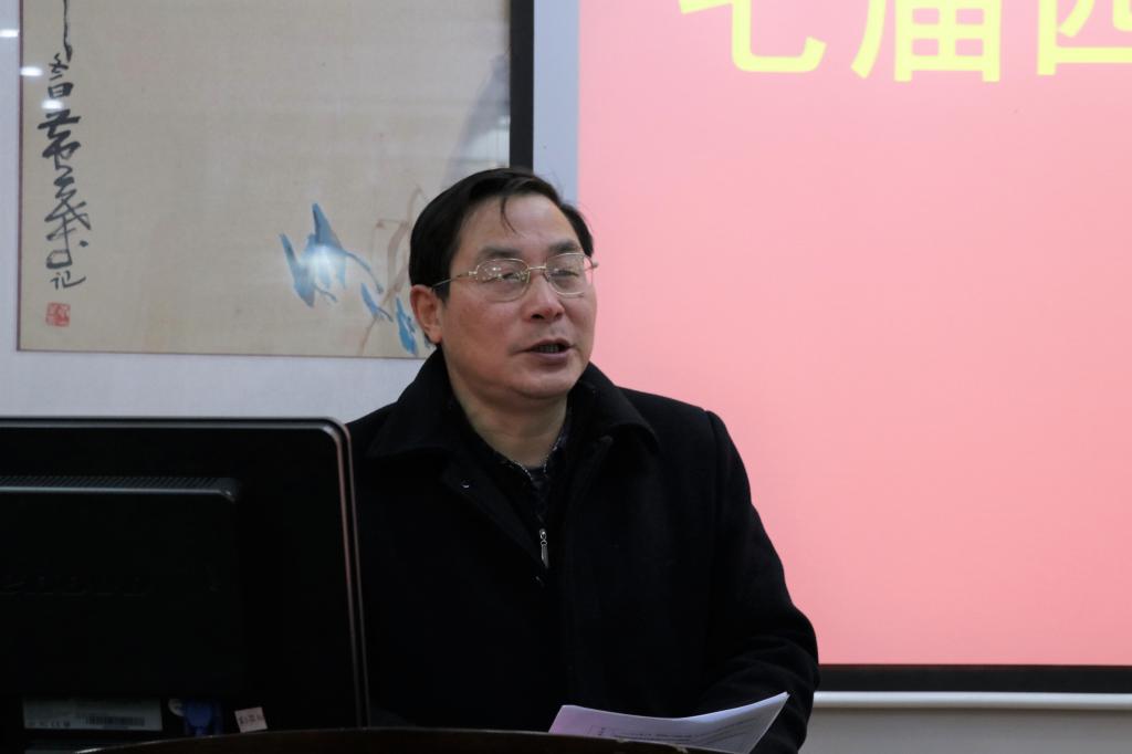 图为 罗恵缙作年度总结(王捷 摄)